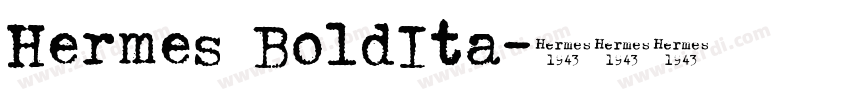 Hermes BoldIta字体转换